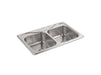 Sterling 11402-4 Southhaven 33" Top-mount Double-bowl Kitchen Sink, Stainless Steel
