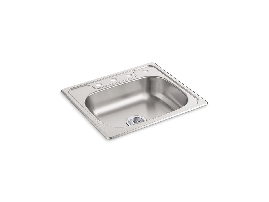 Sterling 14631-4 Middleton 25" Top-mount Single-bowl Kitchen Sink, Stainless Steel