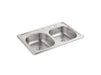 Sterling 14633-4 Middleton 33" Top-mount Double-bowl Kitchen Sink, Stainless Steel