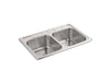 Sterling 14708-3 Middleton 33" Top-mount Double-bowl Kitchen Sink, Stainless Steel