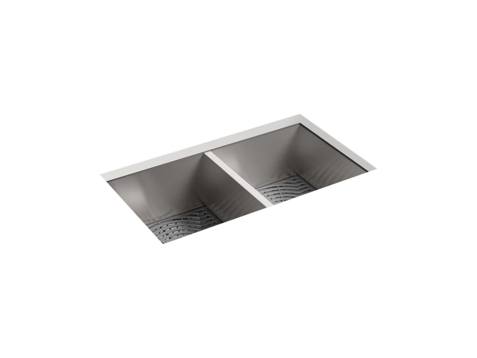 Sterling 20024-PC Ludington 32" Undermount Double-bowl Kitchen Sink with Accessories, Stainless Steel