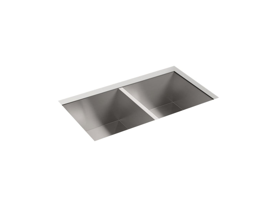 Sterling 20024 Ludington 32" Undermount Double-bowl Kitchen Sink, Stainless Steel