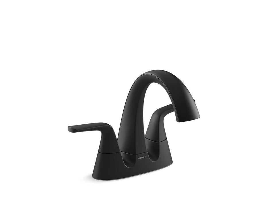 Sterling 27376-4 Medley Centerset Bathroom Sink Faucet, 1.2 GPM, Matte Black