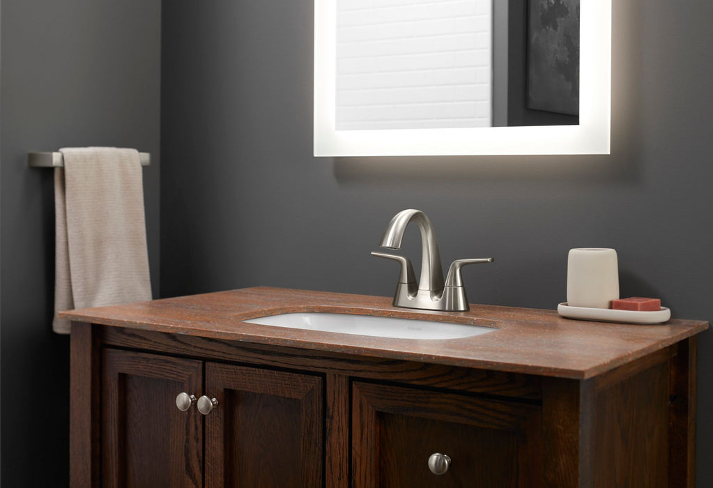 Sterling 27376-4N Medley Centerset Bathroom Sink Faucet, 0.5 GPM, Vibrant Brushed Nickel