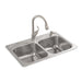 Sterling 30230-2PC Southhaven All-In-One 33" Top-mount Double-bowl Kitchen Sink Kit, Stainless Steel