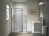 Sterling 33611-3G05 Attend 69" H Pivot Shower Door with 1/8"-thick Glass, Nickel Frame Finish with Smooth/Clear Glass Texture