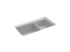 Sterling 34297 Gunnison 33-1/2" Undermount Double-bowl Kitchen Sink, Matte Grey