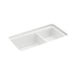 Sterling 34297 Gunnison 33-1/2" Undermount Double-bowl Kitchen Sink, Matte White