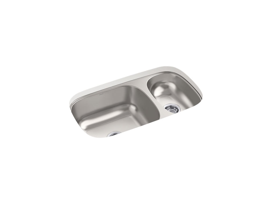 Sterling 36599 Valton 32-3/16" Undermount Double-bowl Kitchen Sink, Stainless Steel