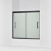Sterling 39347-8D3 Finesse Peak 55-1/8" H Sliding Bath Door with 5/16"-thick Glass, Matte Black