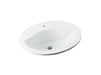 Sterling 442001 Sanibel 20" Oval Drop-in Bathroom Sink, White