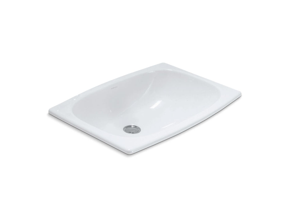 Sterling 442007 Stinson 20" Rectangle Drop-in Bathroom Sink, White