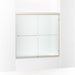 Sterling 5405-59 Finesse Frameless Sliding Bath Door 54-5/8"–59-5/8" W x 57-3/4" H, Nickel