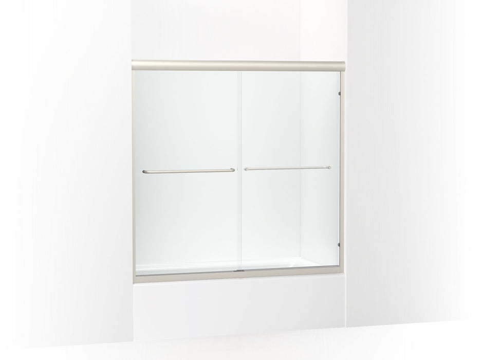 Sterling 5405-59 Finesse Frameless Sliding Bath Door 54-5/8"–59-5/8" W x 57-3/4" H, Nickel