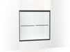 Sterling 5425-59 Finesse Frameless Sliding Bath Door 54-5/8"–59-5/8" W x 55-3/16" H, Matte Black