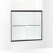 Sterling 5425-59 Finesse Frameless Sliding Bath Door 54-5/8"–59-5/8" W x 55-3/16" H, Matte Black