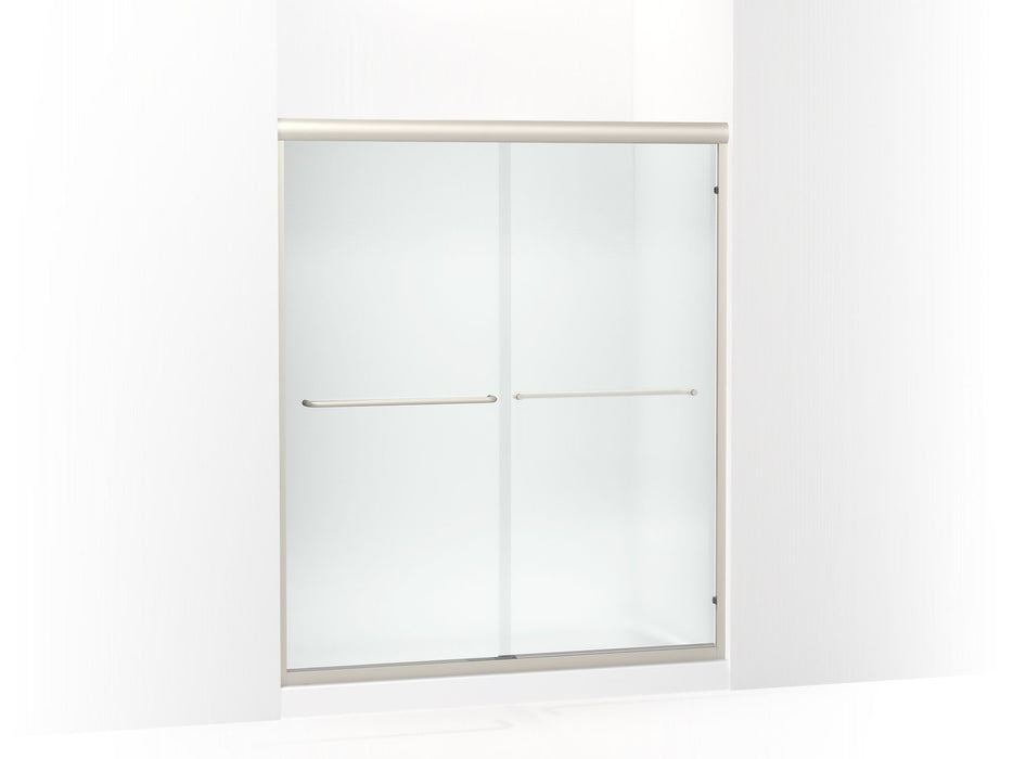 Sterling 5475-59 Finesse Frameless Sliding Shower Door 54-5/8"–59-5/8" W x 69-3/4" H, Nickel