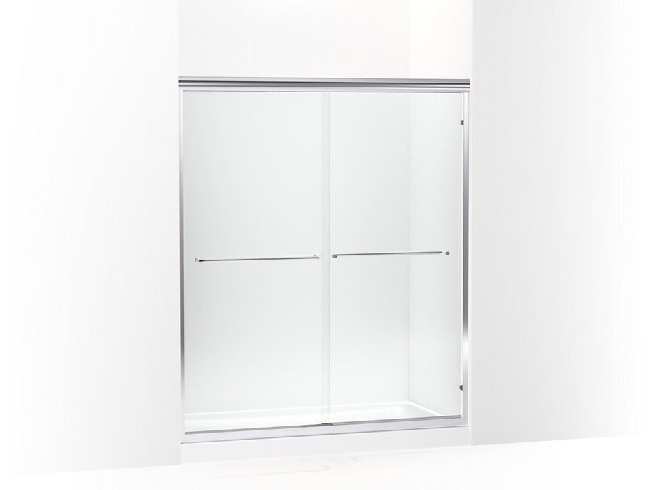 Sterling Finesse Frameless sliding shower door 54-5/8"–59-5/8" W x 69-3/4" H - Silver