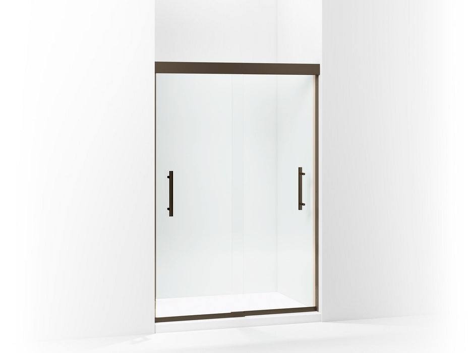 Sterling 547808-48 Finesse Peak Frameless Sliding Shower Door 44-5/8"–47-5/8" W x 70-1/16" H, Deep Bronze - 3/4 view of produ