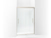 Sterling 547808-48 Finesse Peak Frameless Sliding Shower Door 44-5/8"–47-5/8" W x 70-1/16" H, Nickel - 3/4 view of product