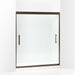 Sterling 547808-59 Finesse Peak Frameless Sliding Shower Door 56-5/8"–59-5/8" W x 70-1/16" H, Deep Bronze