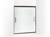Sterling 547808-59 Finesse Peak Frameless Sliding Shower Door 56-5/8"–59-5/8" W x 70-1/16" H, Deep Bronze