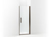 Sterling 5699-33 Finesse Peak Headerless Frameless Pivot Shower Door 33" Max Opening x 67" H, Deep Bronze