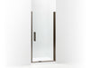 Sterling 5699-36 Finesse Peak Headerless Frameless Pivot Shower Door 36" Max Opening x 67" H, Deep Bronze