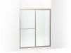 Sterling 572115-G05 Deluxe Framed Sliding Shower Door, 70" H x 54-3/8 – 59-3/8" W, with 1/8" Thick Clear Glass, Nickel