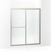 Sterling 572115-G05 Deluxe Framed Sliding Shower Door, 70" H x 54-3/8 – 59-3/8" W, with 1/8" Thick Clear Glass, Nickel