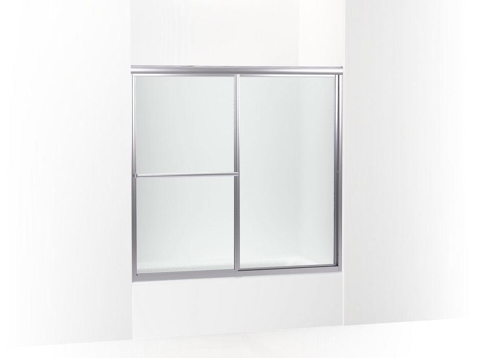 Sterling 572117-3G06 Deluxe 56-1/4" H Sliding Bath Door with 1/8"-thick Glass, Silver