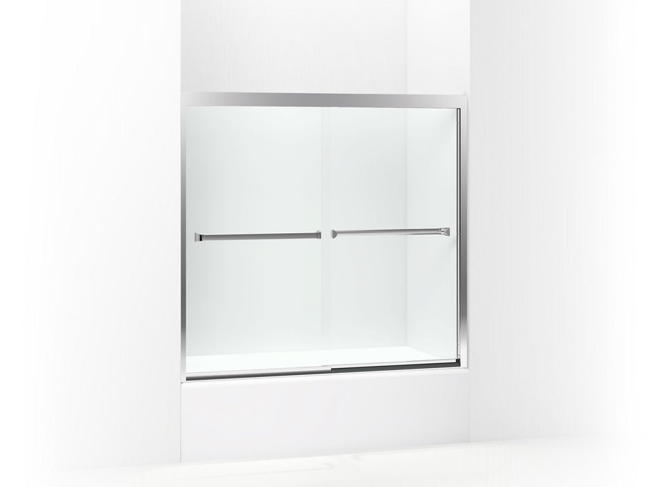 Sterling 581005-59 Meritor Frameless Sliding Bath Door 54-3/8"–59-3/8" W x 55-1/8" H, Silver