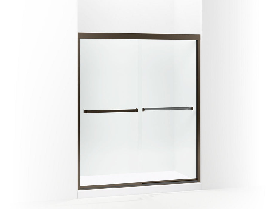Sterling 581075-59 Meritor Frameless Sliding Shower Door 54-3/8"-59-3/8" x 69-11/16", Deep Bronze