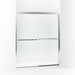 Sterling 581075-59 Meritor Frameless Sliding Shower Door 54-3/8"-59-3/8" x 69-11/16", Silver