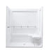 Sterling 62055115 OC-SS-39 39-3/8" Vikrell® Seated Shower End Wall Set with Right Seat, Left Grab Bar, White