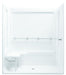 Sterling 62055125 OC-SS-39 39-3/8" Vikrell® Seated Shower End Wall Set with Left Seat, Right Grab Bar, White