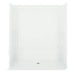 Sterling 62060106 OC-S-63 63-1/4" x 39-3/8" Vikrell® Roll-in Shower with Aging in Place Backerboards, Center Drain, White