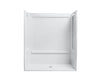 Sterling 62070106 OC-S-63 63-1/4" x 39-3/8" Vikrell® Roll-in Shower with Aging in Place Backerboards, Center Drain, White