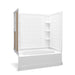 Sterling 71100128 Ensemble Tile 60" x 36" Vikrell® Bath/shower with Aging in Place Backerboards, Right Above-floor Drain, Whi