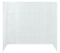 Sterling 71104106 Ensemble Tile 60" x 36" Vikrell® Bath/shower Wall Set with Aging in Place Backerboards, White