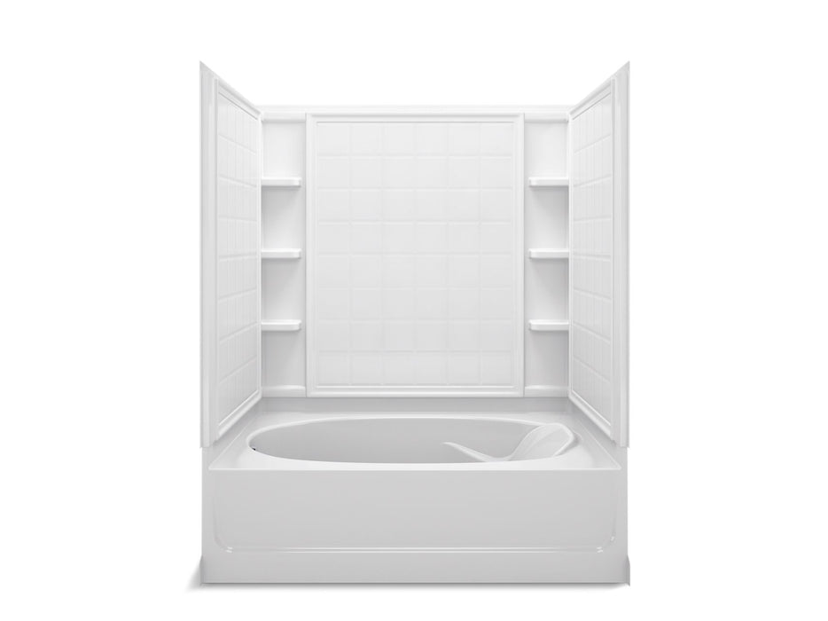 Sterling 71110110 Ensemble Tile 60" x 42" Vikrell® Bath/shower, Left Drain, White