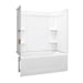 Sterling 71320118 Ensemble Medley 60" x 32" Vikrell® Bath/shower with Aging in Place Backerboards, Left Above-floor Drain, Wh