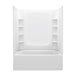 Sterling 71420116 STORE+ 60" x 32" Vikrell® Bath/shower with Aging in Place Backerboards, Left Drain, White