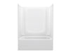 Sterling 71420128 STORE+ 60" x 32" Vikrell® Bath/shower with Aging in Place Backerboards, Right Above-floor Drain, White