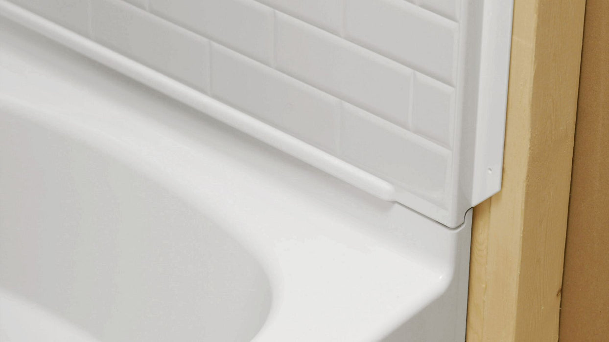 Sterling 71570115 Traverse 60" x 30" Vikrell® Bath/shower with Seat, Grab Bars, Left Drain, White
