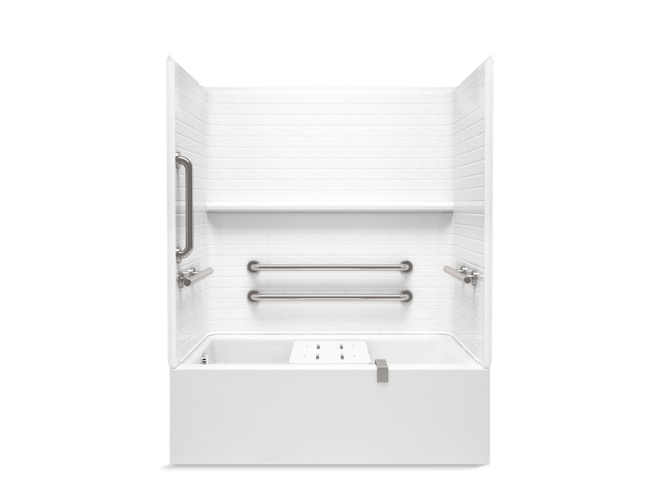 Sterling 71620115 Forum Traverse 60" x 36" Vikrell® Alcove Bath/shower with Aging in Place Backerboards, Grab Bars, and Bath 