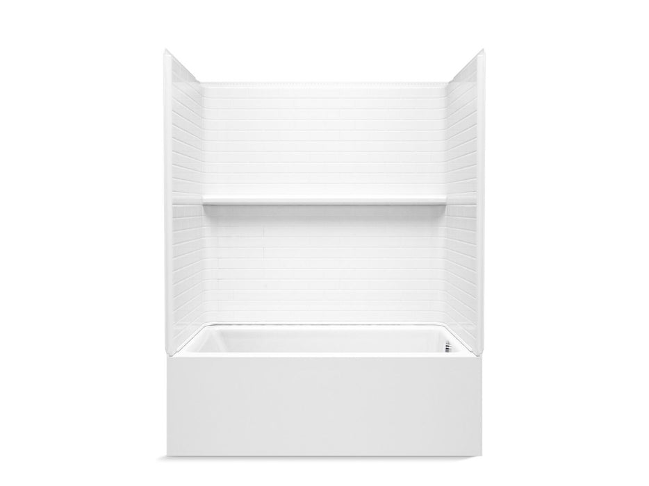 Sterling 71620122 Forum Traverse 60" x 36" Above-floor-drain Vikrell® Bath/shower, Right Drain, White