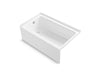 Sterling 71621112 Forum 60" x 36" Above-floor-drain Vikrell® Alcove Bath, Left Drain, White