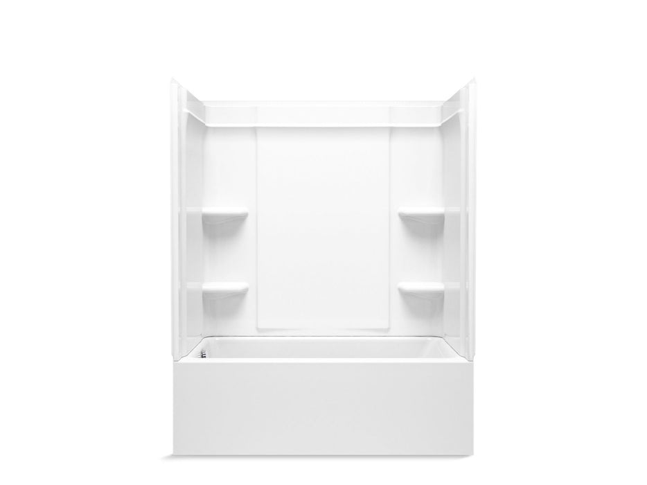 Sterling 71700112 Forum Medley 60" x 30" Above-floor-drain Vikrell® Bath/shower, Left Drain, White