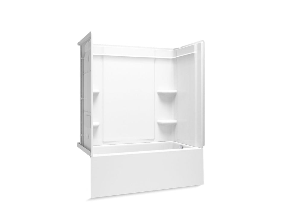 Sterling 71700128 Forum Medley 60" x 30" Above-floor-drain Vikrell® Bath/shower with Aging in Place Backerboards, Right Drain